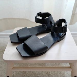COS leather strap squared toe sandals